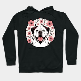 American Bulldog Welcomes Spring with Cherry Blossoms Hoodie